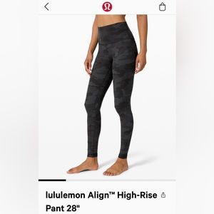 Lululemon 28” align leggings.